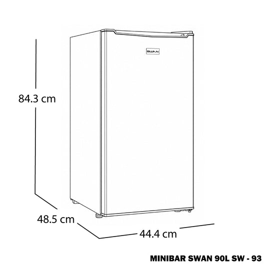 NEVERA MINIBAR SWAN 90L SW - 93 SILVER