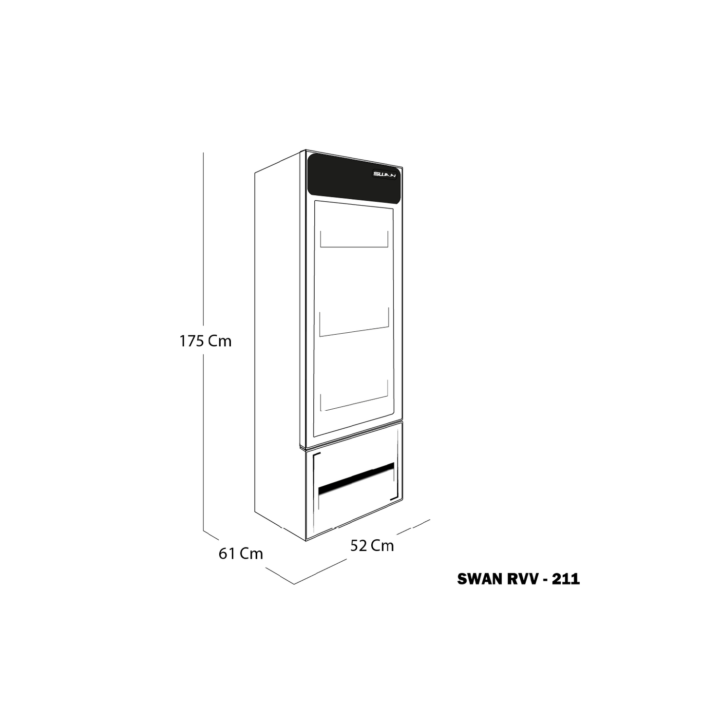 VITRINA SWAN RVV 211L MA CS