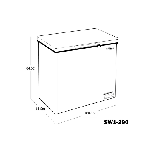 CONGELADOR SWAN CHS 1-290 DUAL TAPA SÓLIDA