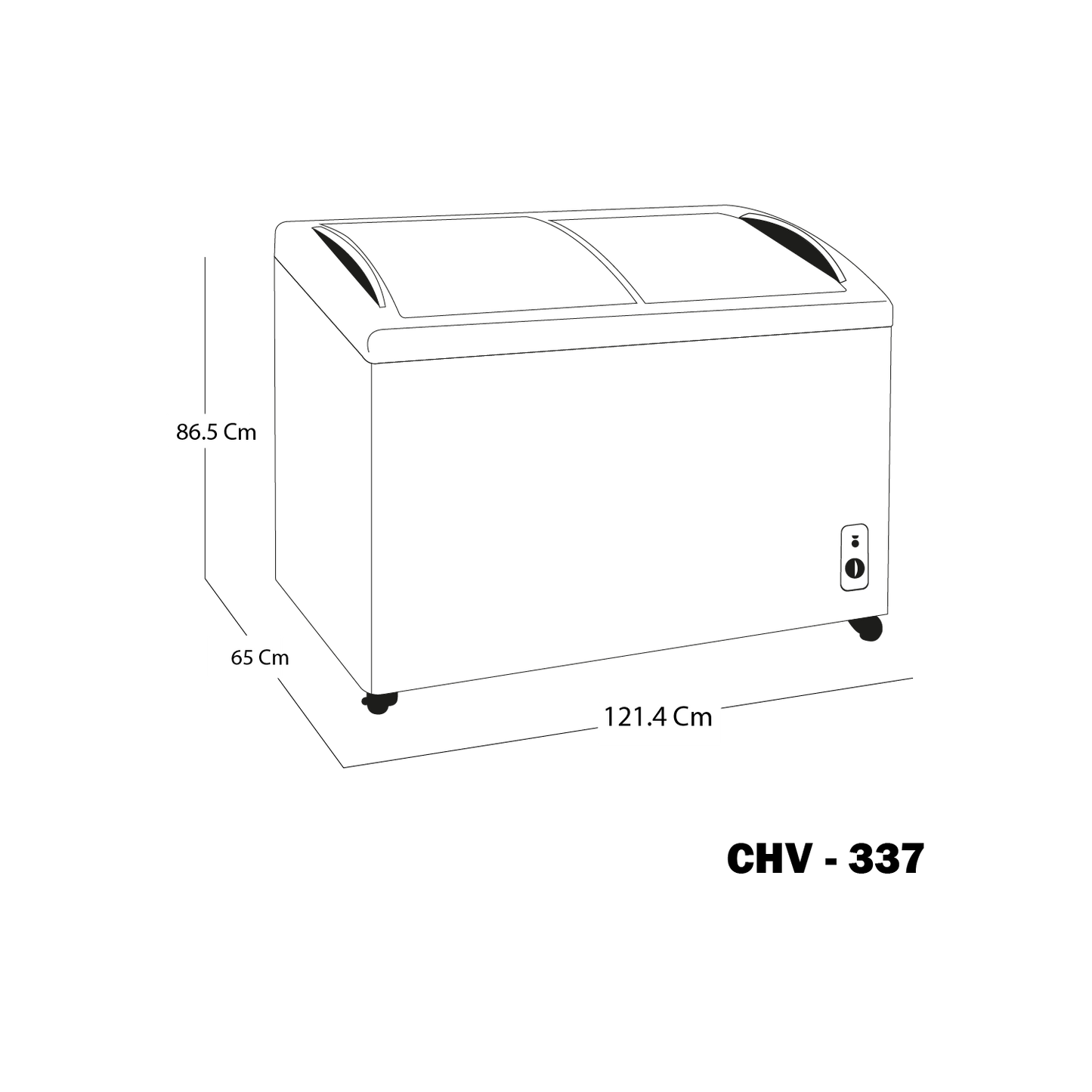 CONGELADOR SWAN CHV SW-337H TAPA DE VIDRIO