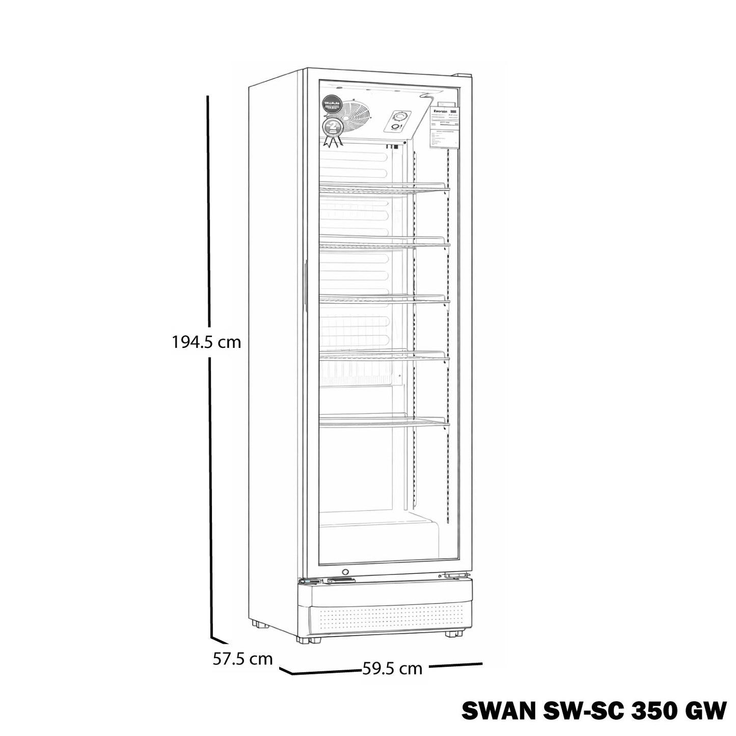 VITRINA SWAN SW-SC 350 GW - 350L