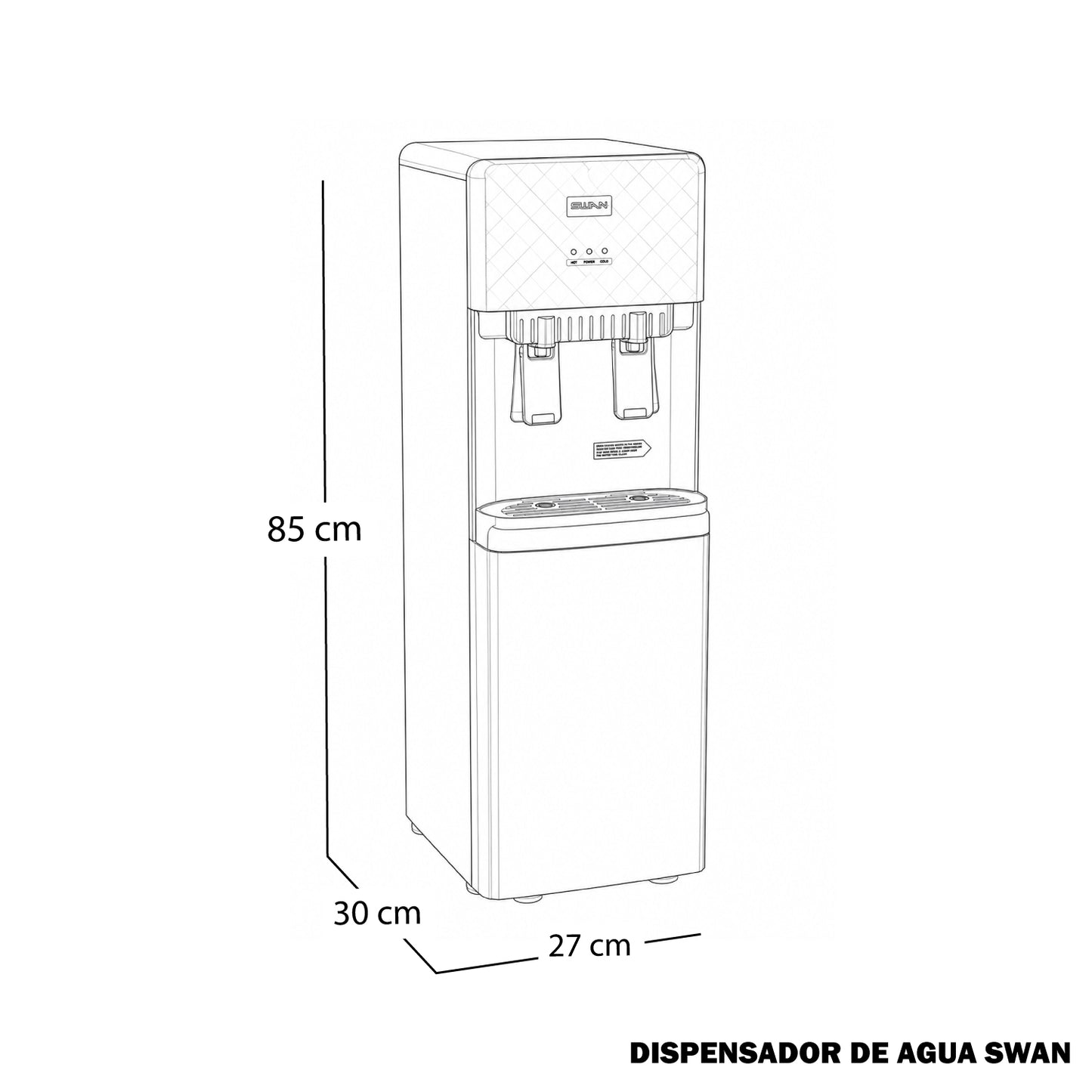 DISPENSADOR AGUA SWAN LB-LWB1.5-5X88R DE NEVERA - SILVER