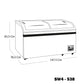 CONGELADOR SWAN CHV 307,44 LITROS CON TAPA DE VIDRIO |SW4-538