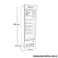 CONGELADOR VERTICAL SWAN 160 LITROS PUERTA DE VIDRIO | SW-159