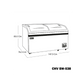 CONGELADOR SWAN CHV SW-538 TAPA DE VIDRIO