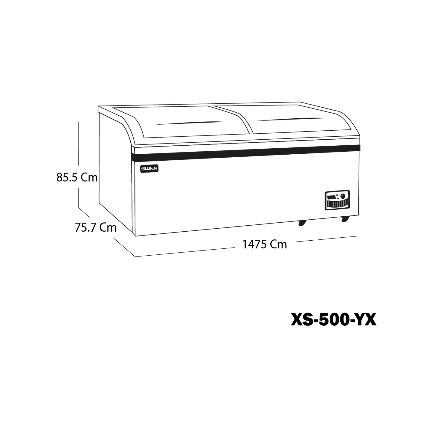 CONGELADOR SWAN XS-500YX PUERTA DE VIDRIO CS