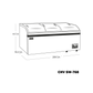CONGELADOR SWAN CHV SW-768 TAPA DE VIDRIO