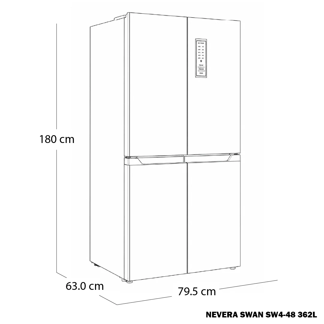 NEVECÓN SWAN 362 LITROS NO FROST FRENCH DOOR INVERTER | SW4-48