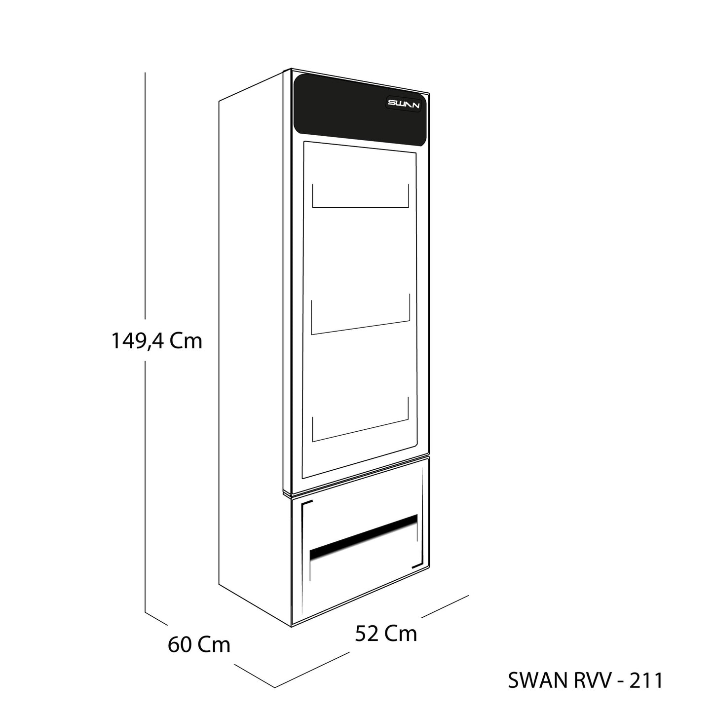 VITRINA SWAN RVV 211L MA CS